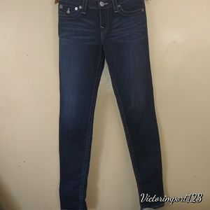 True Religion women Jean swarosky stones button 31